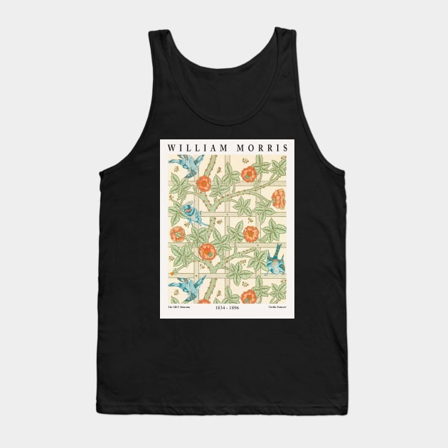 William Morris Trellis Textile Pattern Tank Top by VanillaArt